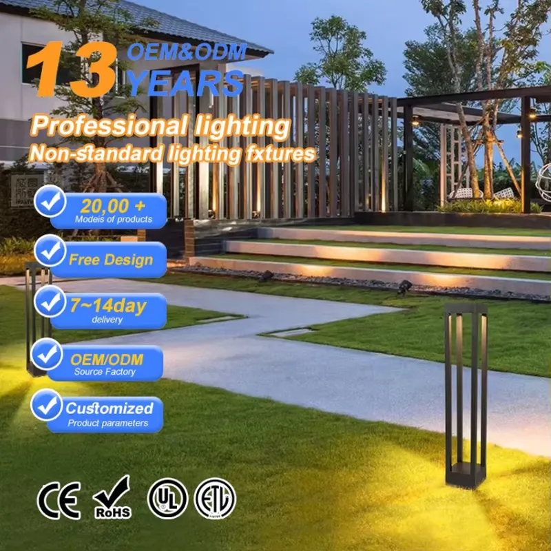 Outdoor Lighting Ip65 - COBチップLEDボラードライトIP65防水AC電源屋外ガーデン景観芝生ランプ（庭園・芝生照明用）