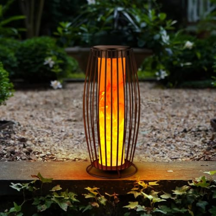 Outdoor Lighting Solar - ソーラー屋外フロアランプ ちらつき炎ソーラー屋外ライト ソーラーランタン 屋外防水 自動オン/オフ ソーラーランタン