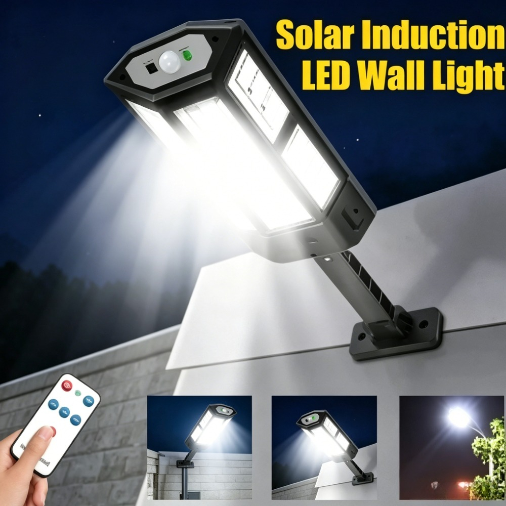 Outdoor Lighting With Outlet - 強力なLEDソーラーランプ屋外中庭ウォールライト充電式人体誘導ガーデンテラスガレージドア街灯
