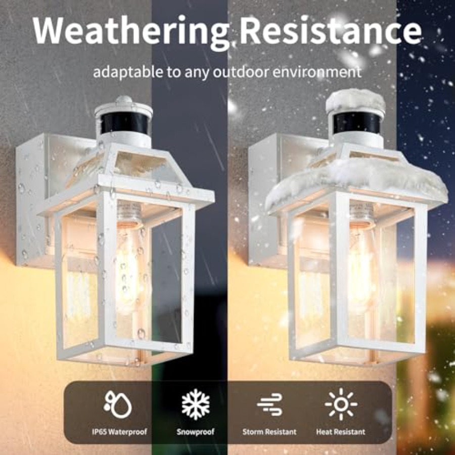 GFCIコンセント付きポーチライト、夕暮れから夜明けまで点灯 - Outdoor Lighting No Outlet のレビューと価格