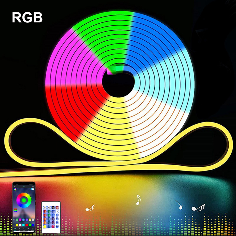 RGB LED ネオンストリップ 5V USB Blueto - Outdoor Lighting No Wiring のレビューと価格