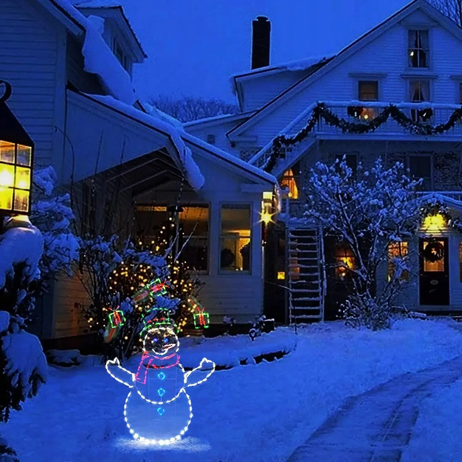 アニメーションスノーボールライトLEDグリッター雪だるまクリ - Outdoor Lighting Brands のレビューと価格