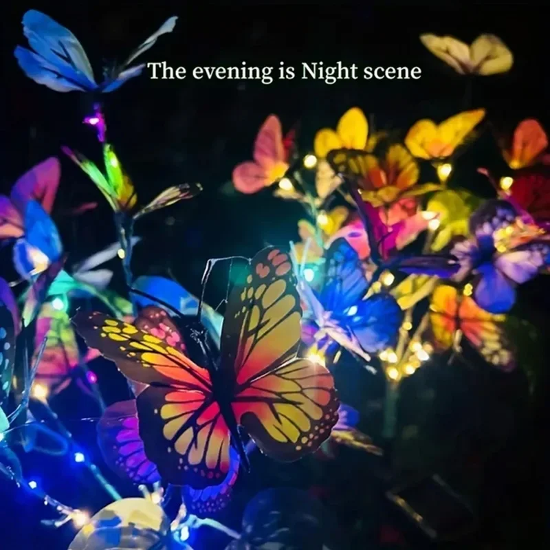 ソーラー LED バタフライガーデンライト防水カラフルな屋外 - Photocell Outdoor Lighting のレビューと価格
