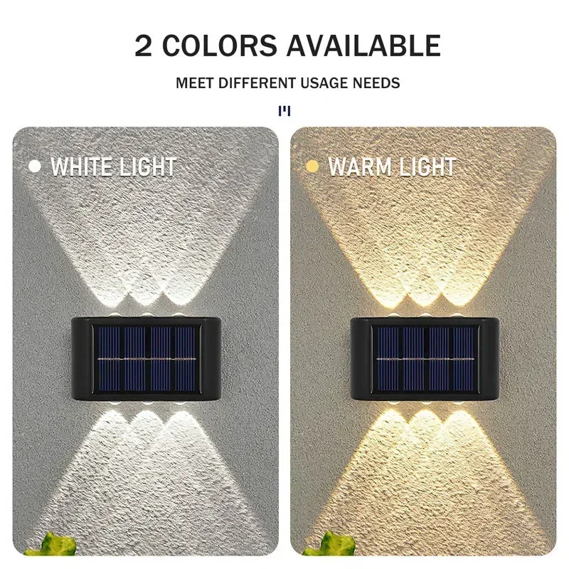 LEDソーラーライト 屋外防水 ソーラーウォールランプ 上下 - Photocell Outdoor Lighting のレビューと価格