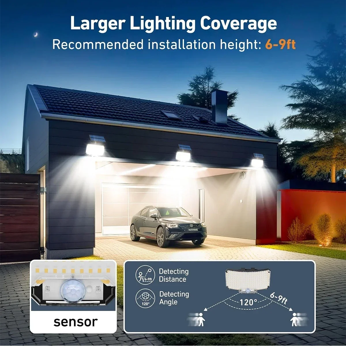 234LED ソーラー屋外ライト モーションセンサー 超高輝 - Outdoor Lighting Solar のレビューと価格
