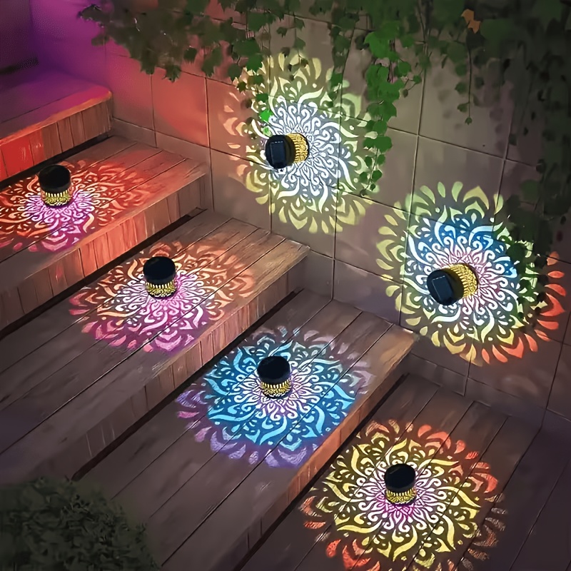 1/2/4個入りソーラーフェンスライト、マンダラ模様デザイン - Outdoor Lighting Solar のレビューと価格