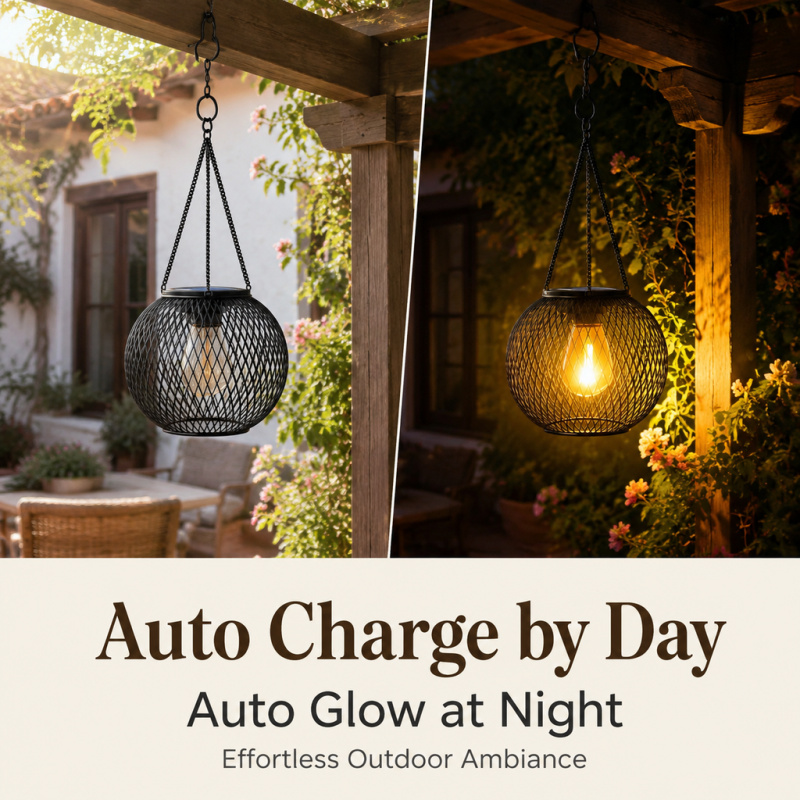 太陽光発電 LED 吊り下げフロアランプ屋外中空アウトライト - Outdoor Lighting And Landscape のレビューと価格