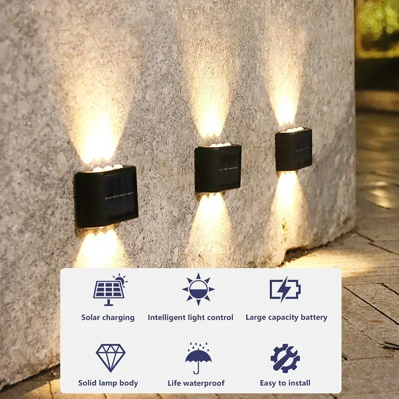 COB ソーラーウォールランプ屋外防水ソーラーライト上下凸レ - Outdoor Lighting Solar のレビューと価格