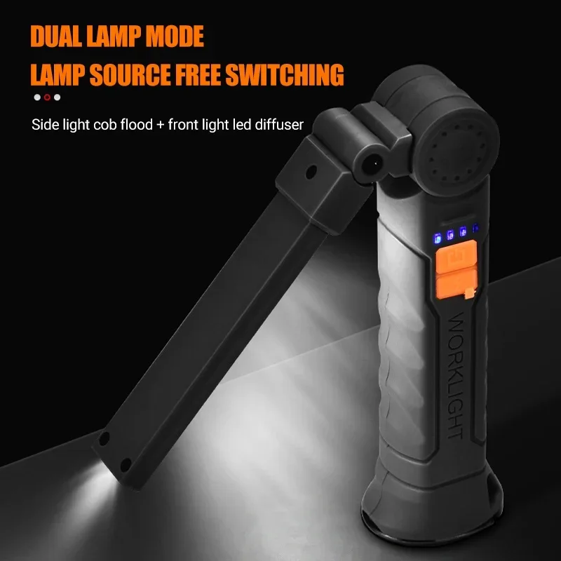 充電式 LED 懐中電灯 マグネットとフック付き、作業現場の - Outdoor Lighting Brands のレビューと価格