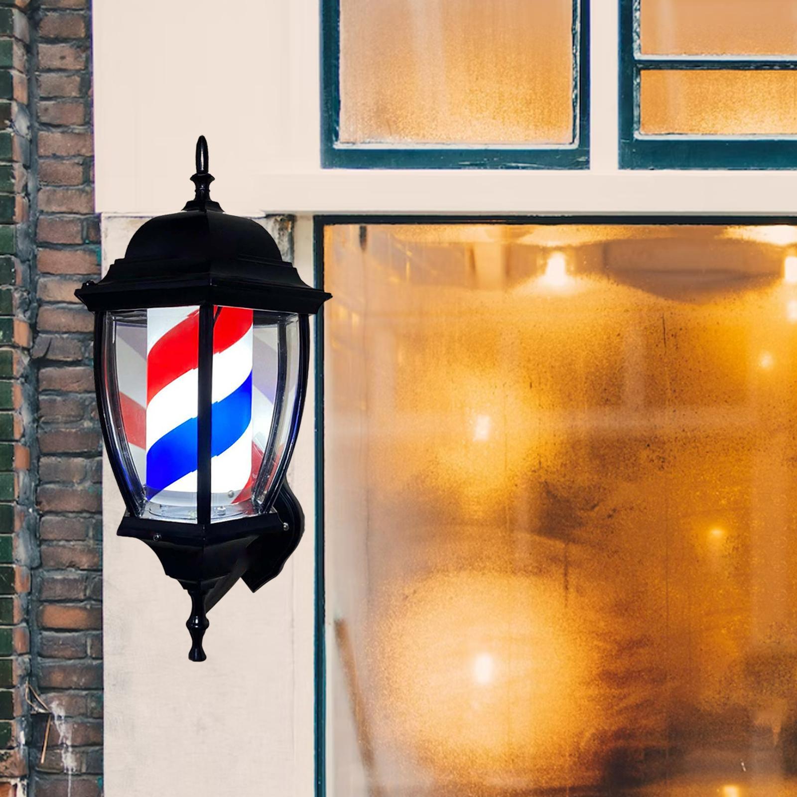 理髪店のポールライト 回転照明 屋外防水 クラシック ウォー - Outdoor Lighting With Outlet のレビューと価格