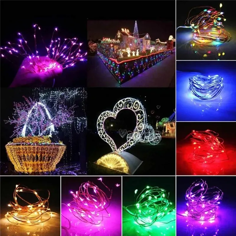 USB LED ストリングライト銅銀線ガーランドライト防水  - Outdoor Lighting No Wiring のレビューと価格