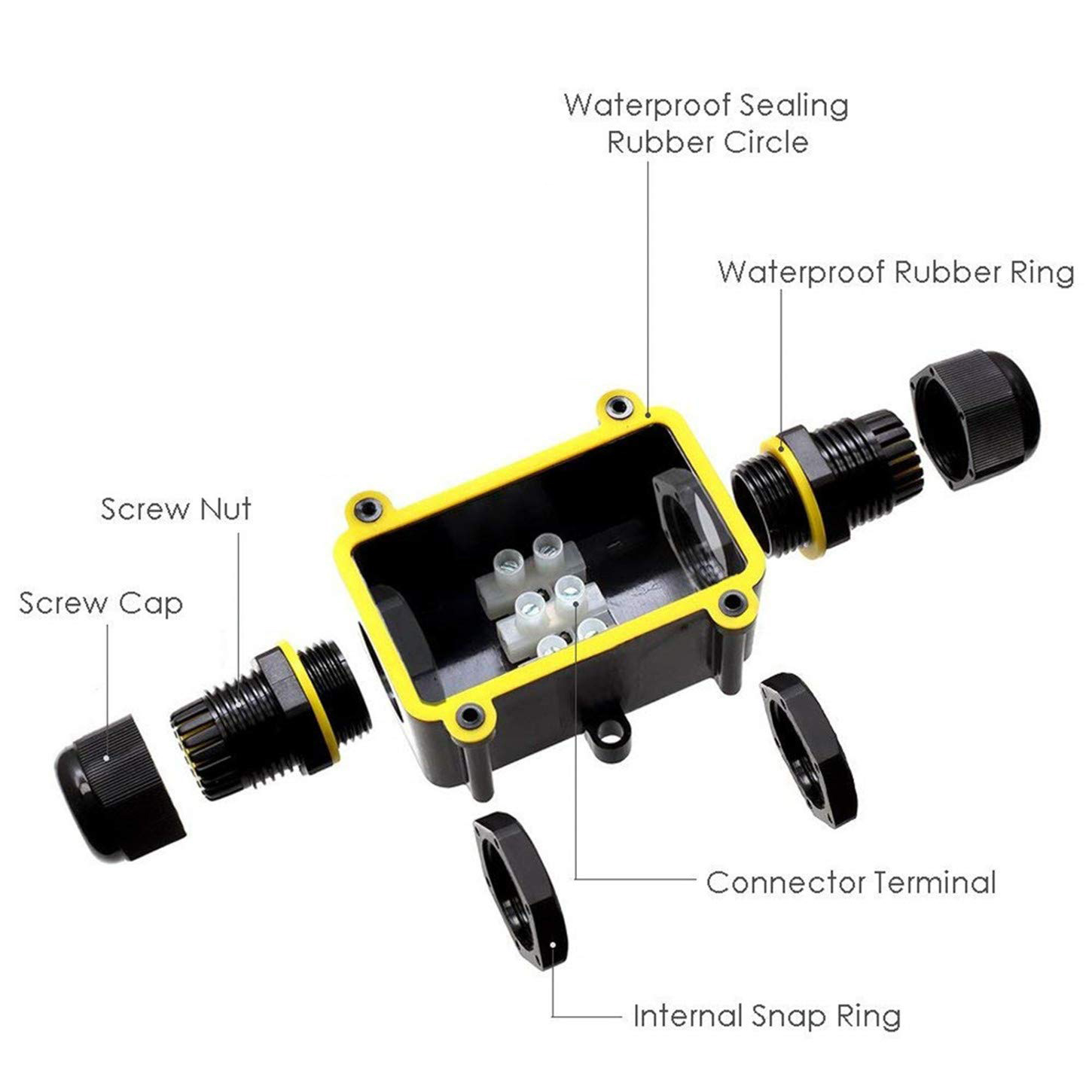 2ウェイ屋外防水IP66電気ケーブルワイヤコネクタジャンクシ - Outdoor Lighting Brands のレビューと価格