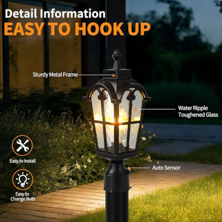 センサー屋外ポストライト防水ポストライト器具屋外防錆防水エク - Outdoor Lighting Waterproof のレビューと価格