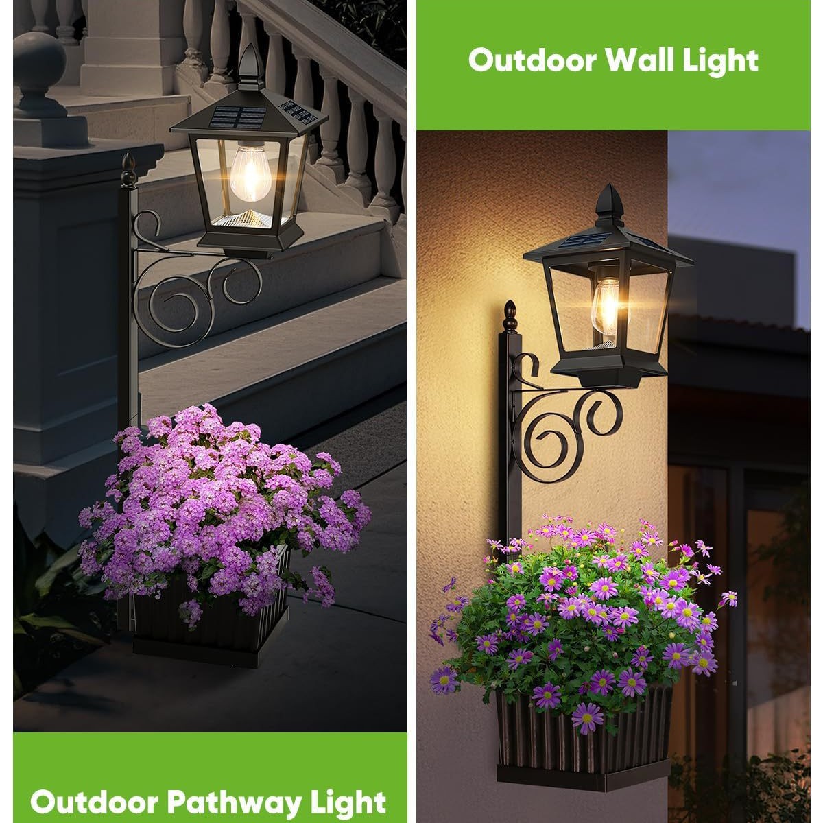 2 in 1 ソーラープランターランプ 防水 暖白色 屋外壁 - Outdoor Lighting Solar のレビューと価格