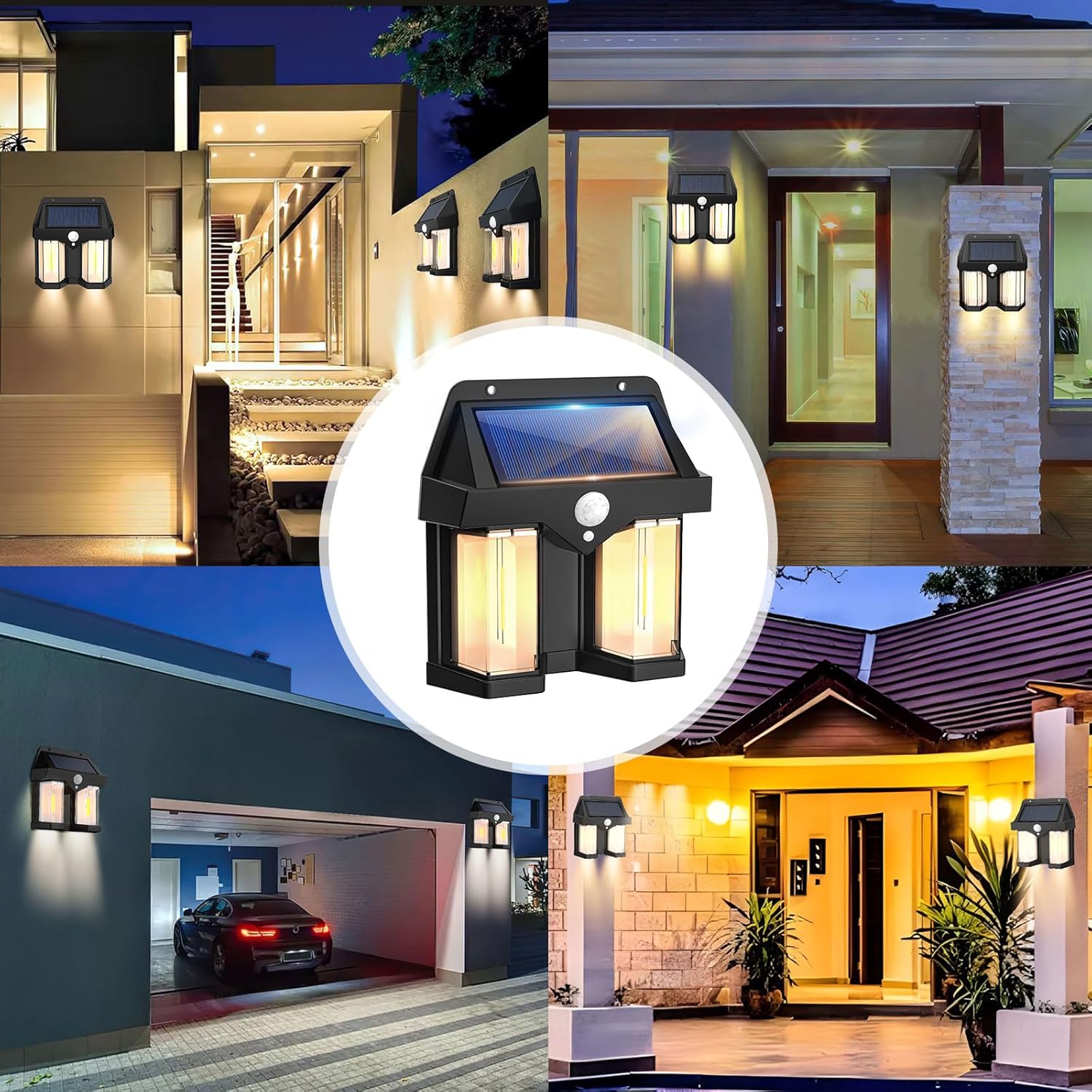 ソーラーパワーウォールライトヴィンテージガーデンヴィラ屋外モ - Outdoor Lighting With Outlet のレビューと価格