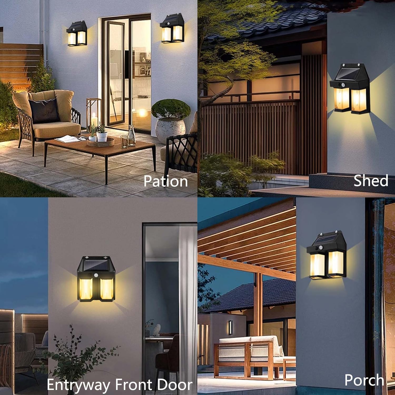 ソーラーパワーウォールライトヴィンテージガーデンヴィラ屋外モ - Outdoor Lighting With Outlet のレビューと価格