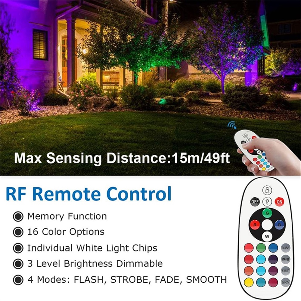 RGBW景観照明10Wリモコン付きスポットライト110V 2 - Outdoor Lighting Waterproof のレビューと価格