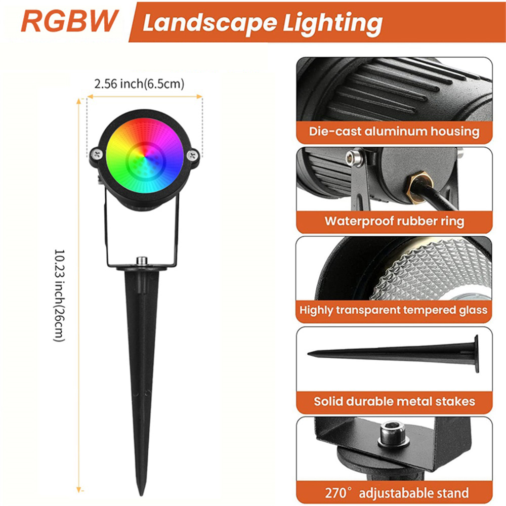 RGBW景観照明10Wリモコン付きスポットライト110V 2 - Outdoor Lighting Waterproof のレビューと価格