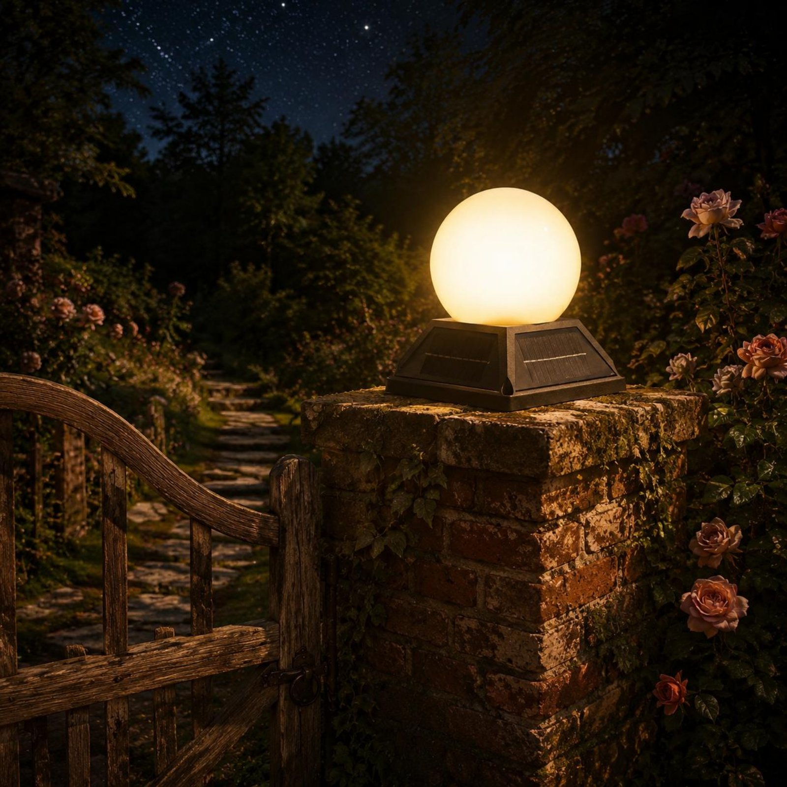 ソーラーポストキャップライトワイヤレスコントローラー制御ソー - Outdoor Lighting Ip65 のレビューと価格