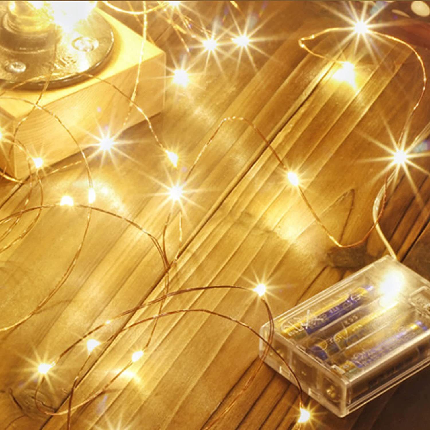 結婚式の祝祭用LEDシルバーワイヤーライトストリング、ラマダ - Outdoor Lighting No Wiring のレビューと価格