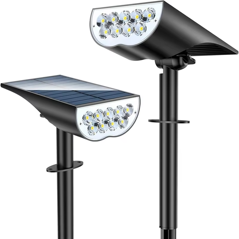 9個のLEDソーラーガーデン スポットライト 暖白色RGB  - Outdoor Lighting And Landscape のレビューと価格