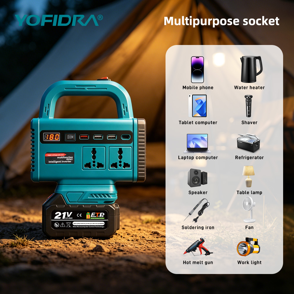 YOFIDRA 220V ポータブルパワーインバーター 屋外 - Outdoor Lighting With Outlet のレビューと価格