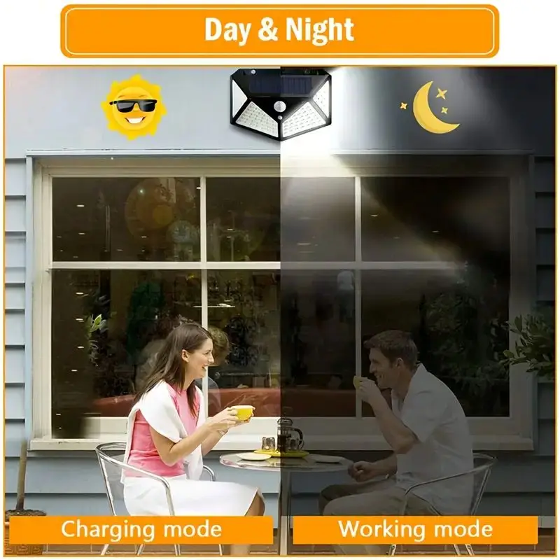 100LED屋外ソーラーガーデンライト、屋外モーションセンサ - Photocell Outdoor Lighting のレビューと価格