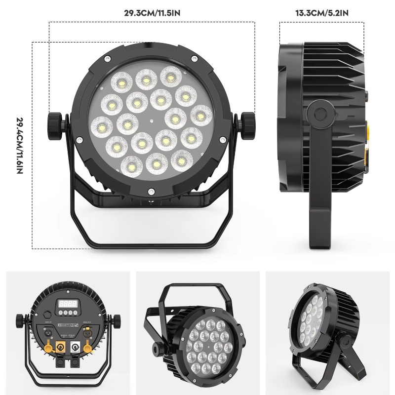 4個セット 18x10W IP65防水 パーライト RGBW - Outdoor Lighting Ip65 のレビューと価格