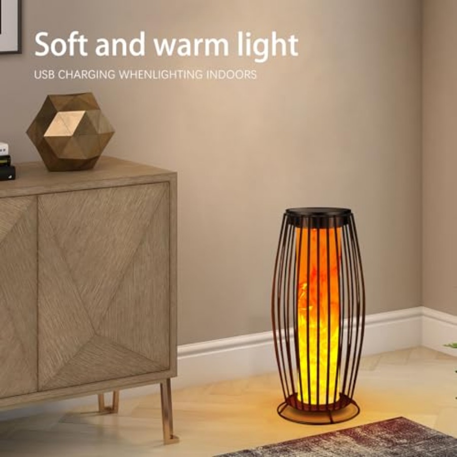 ソーラー屋外フロアランプ ちらつき炎ソーラー屋外ライト ソー - Outdoor Lighting Solar のレビューと価格