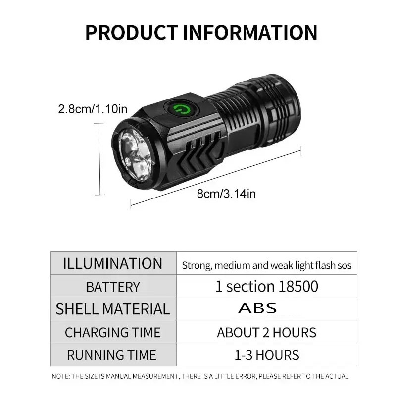 ペンクリップ付きミニ3LED懐中電灯、夜間歩行、ポータブル明 - Outdoor Lighting Brands のレビューと価格