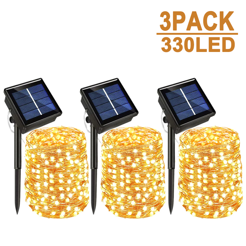ソーラーLED屋外ライトガーランド,防水,8モード,銅線,ス - Outdoor Lighting No Wiring のレビューと価格
