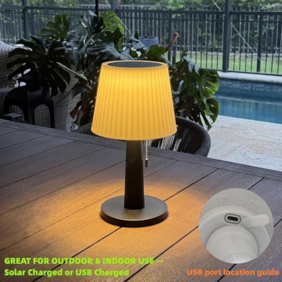 ソーラーテーブルランプ 屋外/屋内用 - 母の日ギフト 3つ - Outdoor Lighting Solar のレビューと価格