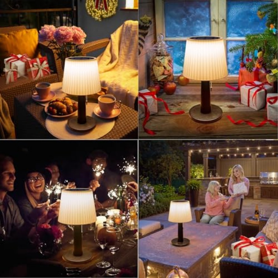 ソーラーテーブルランプ 屋外/屋内用 - 母の日ギフト 3つ - Outdoor Lighting Solar のレビューと価格