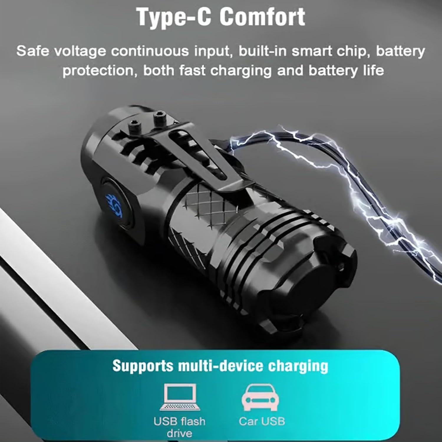 高強力戦術懐中電灯 3LED ミニキーホルダートーチ USB - Outdoor Lighting Brands のレビューと価格