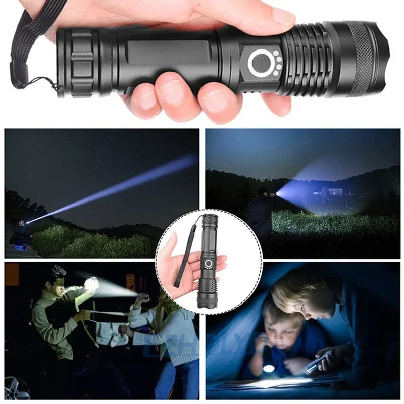 ハイパワー XHP70 LED 懐中電灯 USB-C 充電式 - Outdoor Lighting Waterproof のレビューと価格