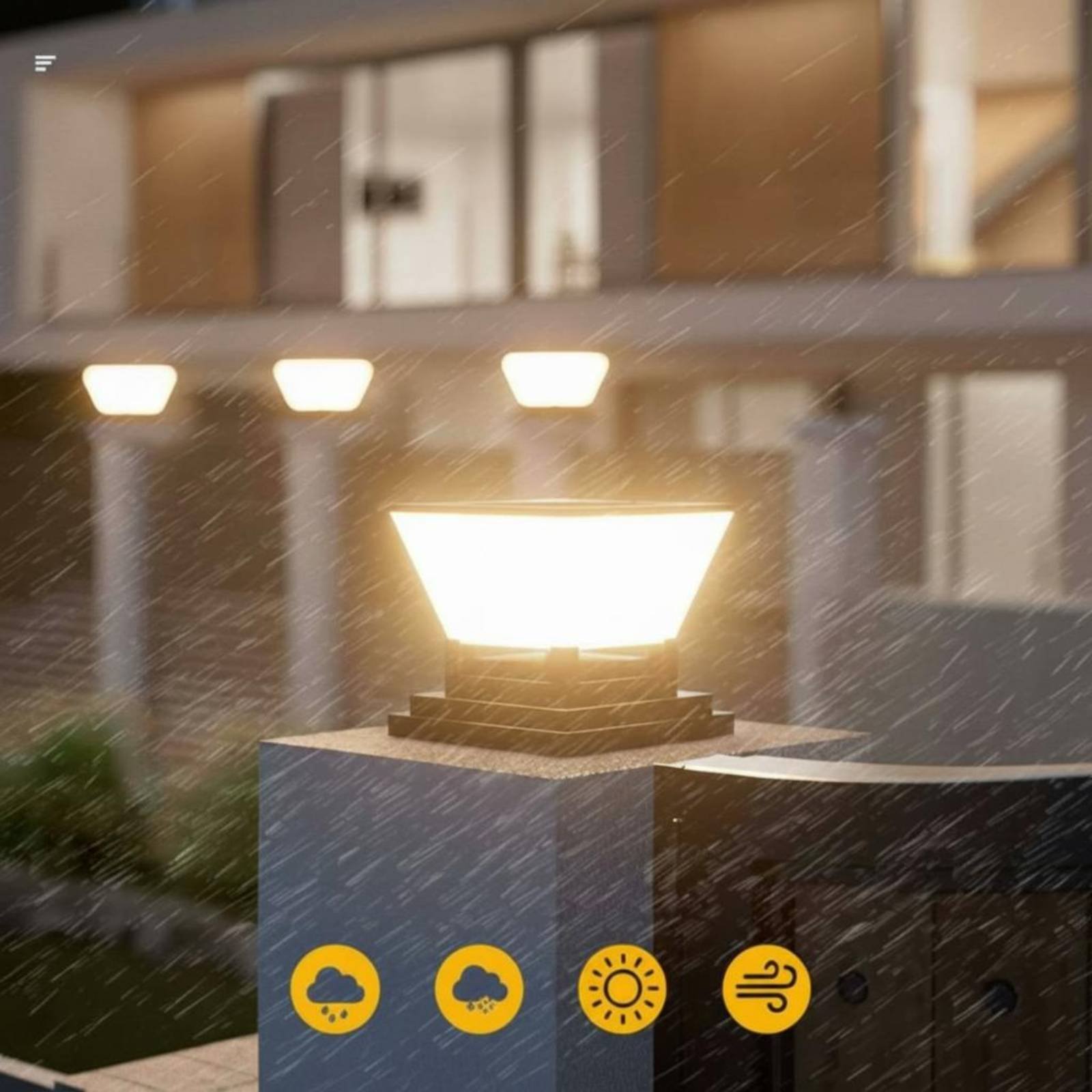 ソーラーポストライト防水ソーラーフェンスライトフェンスキャッ - Outdoor Lighting Ip65 のレビューと価格